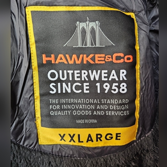 Hawke & Co Men's High Pile Sherpa Fleece Lined Spring Puffer Jacket - Picture 9 of 16